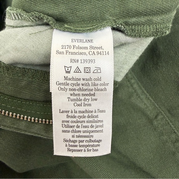 Everlane The Utility Barrel Pant Olive Green Cotton High Rise - Picture 14 of 15